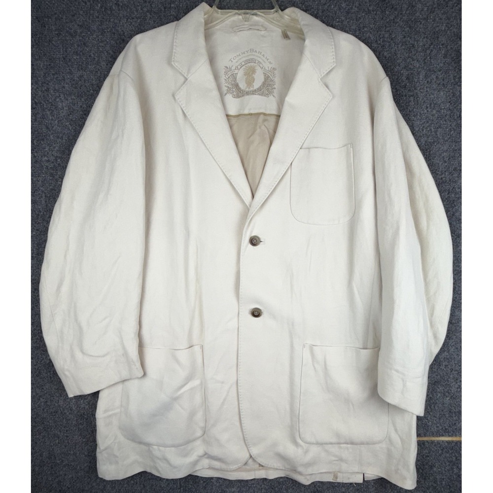 Tommy Bahama Bon Air Blazer Sport Coat Men XLT Beige Linen Silk